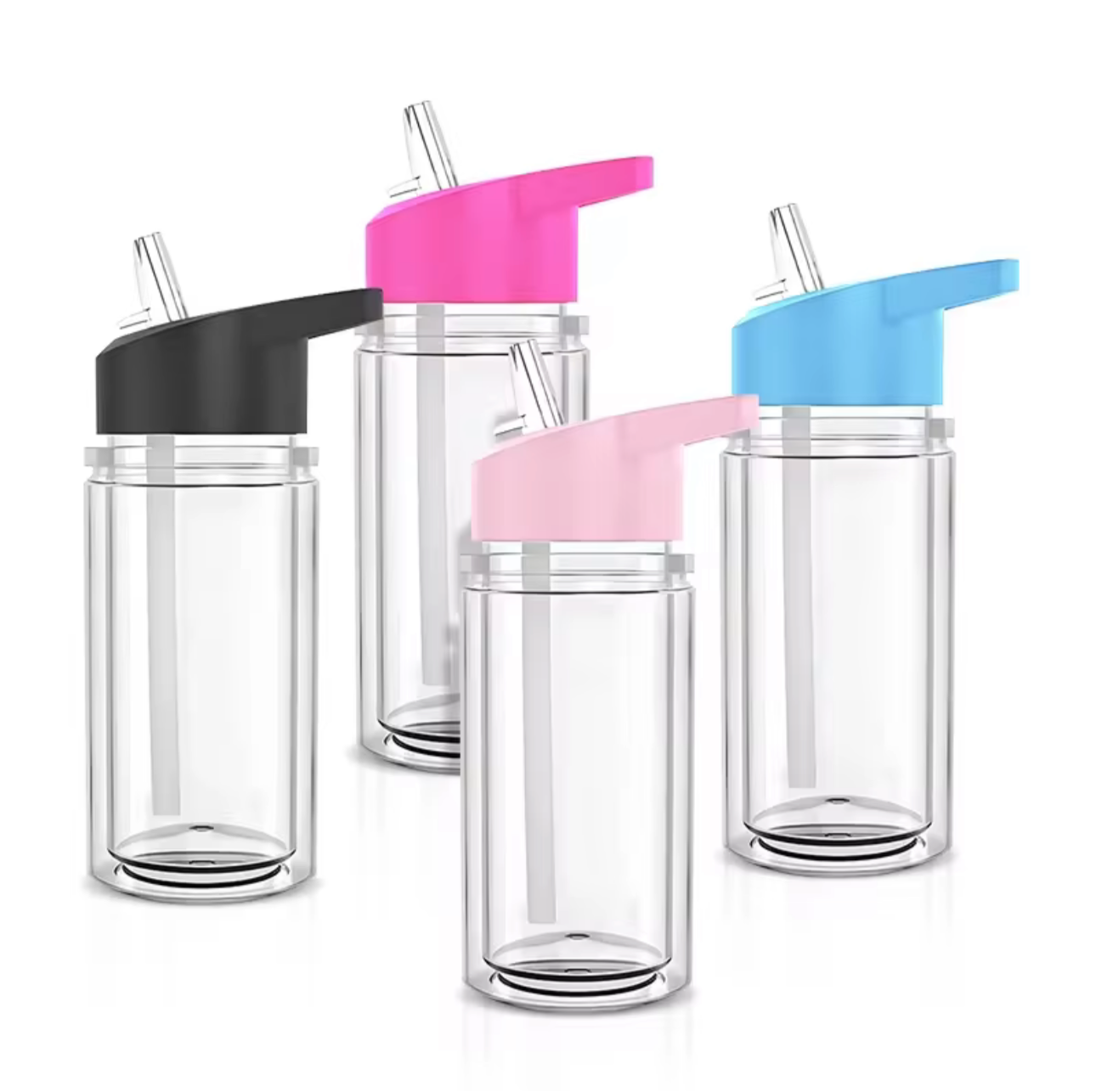 10 oz Acrylic Snow Globe Water Bottle